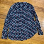 Artisan NY ARTISAN‎ NY Navy Blue Red Blue Floral Print Button Down Shirt Women's Size Large Photo 3