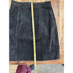 wilson's leather Vintage Wilsons The Leather Experts Black Suede Short Pencil Skirt Skirt Size 12 Photo 2