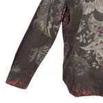 St. John  Sport Brown Floral Long Sleeve Button Up Down Shirt Size M Photo 6
