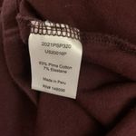 Universal Standard  Burgundy Long Sleeve Cotton Crewneck Basic Layer Petite 2XS Photo 3