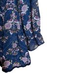 Knox Rose Top Womens XL Multicolor Floral Boho Print Sheer Smocked Flowy Blouse Photo 4