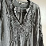 Solitaire  Gray Embroidered Tunic and Pants Set Photo 2