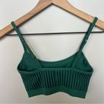 Aerie  Superchill Seamless Ribbed Scoop Bralette Deep Forest Green XS Photo 3