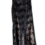 Emporio Armani  NWT Black Sequin Chevron Knee Length Dress Size IT 40/US 4 Photo 3
