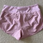 Athleta Run With It Textured 3.5” Short Purple Size Medium Running Like New Photo 5