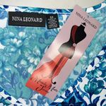 Nina Leonard NWT 5X Blue Print - White Layered Matte Jersey Knit Tank Top Blouse Photo 3