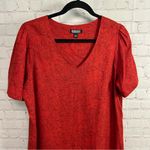 Nicole Miller Original tropical red linen blend midi dress size large lagenlook Photo 2