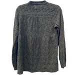 Michael Michael Kors Women's Small Brown Lace Long Sleeve Half Button Blouse Photo 5