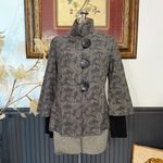 Joseph Ribkoff Geometric Art To Wear Combo Sleeve Button Front Jacket Sz 8 π§‘π Photo 2