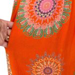 ANTHROPOLOGIE FLOREAT Mandala Halter Neck Wrap Mini Dress Bright Orange Size 2 Photo 9