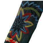 Nomi Thompson Embroidered Patchwork Denim Jacket Multicolor Floral Appliqué L Blue Size L Photo 5
