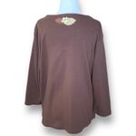 Vintage Breckenridge Cardigan Top Brown Fall Leaves Floral Detail Animal Print Size M Photo 6