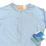 Coolibar Escalante Long Sleeve Swimsuit Zip Front Blue Medium UPF 50 NWT Photo 1