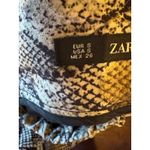 ZARA  Skirt Women Small Black Snake Print Pleated Midi Whimsigoth Streetwear Photo 8