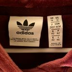 Adidas Originals Cropped Velour Suit Pullover Hoodie Sweater Maroon Size Medium Photo 1