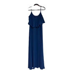 Show Me Your Mumu SMYMM Caitlin Ruffle Maxi Dress with Short Lining Size 2XL in Rich Navy Crisp Photo 3