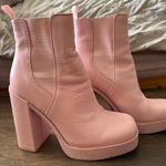 Steve Madden  Pink Leather Triple platform Boots Photo 3