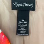 Maggie Barnes Women Jacket 3X Multicolor Whimsical Abstract Print Career Office Red Photo 1