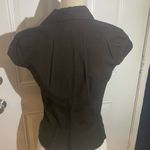 Loft  Brown Notched Collar Button Down Fitted Shirt Photo 3