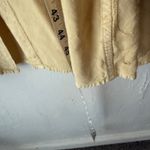 Vintage Embroidered Paisley Button Front‎ Dress Tan Beige Boho Midi L Size L Photo 5