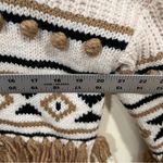 Driftwood NWT  Women's Tasseled Geo-Print Dropped-Shoulder Sweater - Cream Size S Photo 6