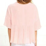 Lulus Lulu’s Love for You Blush Pink Pleated Top size Large EUC Photo 1