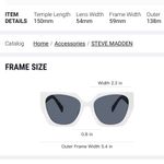 Steve Madden Grae Unisex White and Black Checkered Wayfarer Sunglasses Photo 8