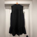Banana Republic  Black 100% Linen KneeLength Button Front Sleeveless Dress M Tall Photo 1