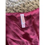 Xhilaration  Junior Red Wine long sleeve ruffle v neck midi dress size medium‎ Photo 7