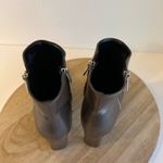 Calvin Klein Chocolate Brown Leather Square Toe Zipper Ankle Boot Size 6.5 Photo 8