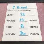 J Brand NEW Love Story Denim Low Rise Bell Bottom Super Flare Blue Jeans Size 28 Photo 10