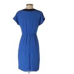 J.Crew Lined midi wrap dress royal blue office casual outfit v neck, Size S Photo 2
