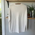 Gap  Heather Oatmeal Ivory Scoop Neck Long Sleeve Knit Top Size Medium Photo 3