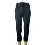 Ann Taylor Women's Black Polka Dot Mid Rise Skinny Cropped Trousers Pants Sz 00P Photo 1
