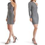 Steve Madden NEW  Mirabelle Asymmetrical Lurex Sparkle Mini Dress New Years M Photo 2