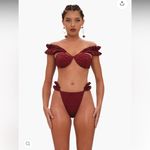 Andrea Iyamah Mulan multi way Bikini set in wine size medium Photo 3