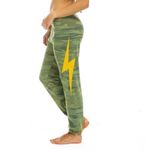 Aviator Nation  Camo Sweatpants with Yellow Bolt Size Medium Photo 1