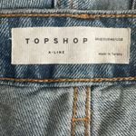 Topshop Denim Shorts Womens 8 Medium Wash Raw Hem High Rise Y2K Tomboy Casual Photo 2