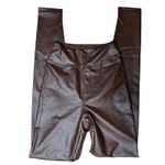 Aerie Offline By  Real Luxe Faux Leather Hi Rise Leggings Size Small Brown Vegan Photo 8