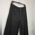 Anthropologie Maeve The Colette Linen Cropped Pants Black Photo 4