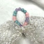 Free People NEW  Bracelet Multicolor Beaded White Lace Bow Colorful Dainty Beach Photo 0