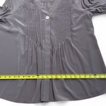 Style & Co . Gray 3/4 Sleeve Pleated‎ Blouse Photo 4