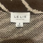 Le lis Brown Zebra Cropped Sweater Blazer Photo 3