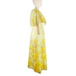 Vintage Unbranded Gunne Sax Style 60s Maxi Dress Size Large Yellow Photo 2