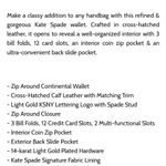 Kate Spade Like New!  Cameron Street Lacey Saffiano Leather Wallet Deep Plum Photo 9