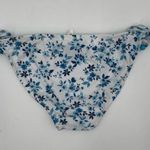 Shoshanna  Bikini Bottoms Triangle String Tie Waist Blue Floral NWT Size Small Photo 3