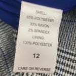 Houndstooth ruffle midi skirt Blue Size 12 Photo 6