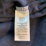 T by Talbots Terry Cloth Navy Diamond Textured V Neck Hooded Pullover Top SP Blue Size undefined Photo 3