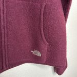 The North Face Women's Burgundy Crew Neck Full-Zip Wool Jacket Size Small Photo 4