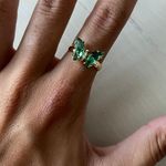 Altar'd State NWOT altar d’state green butterfly rhinestone gold ring Photo 1